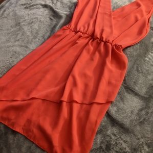 Blue bell orange reddish women's dress